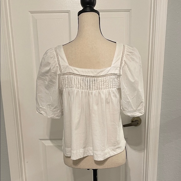Banana Republic White Puff Sleeve Blouse - Picture 3 of 6